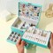 5-Layer Earring Jewelry Box with Lock – Stud, Necklace, Ring Organizer for Women and Girls